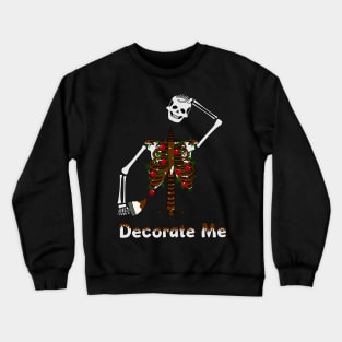 'Decorate Me' Christmas Tree Skeleton Crewneck Sweatshirt